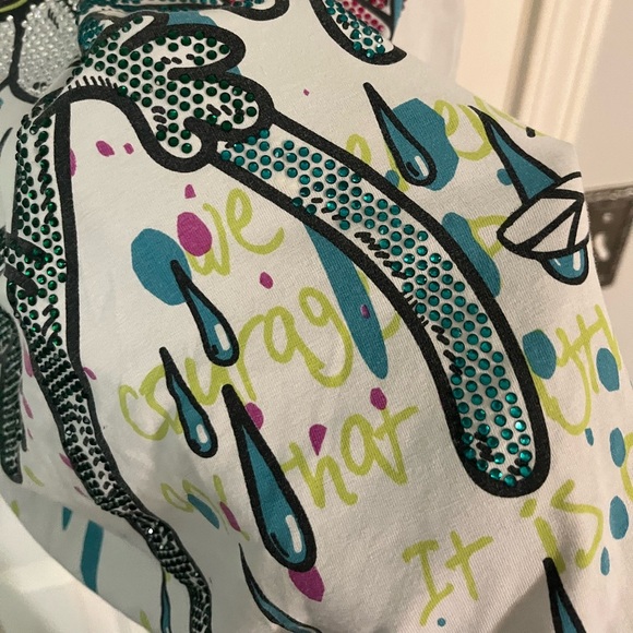 Smoke Rise Daisy Graffiti Men's embellished tshirt size small - Picture 4 of 6